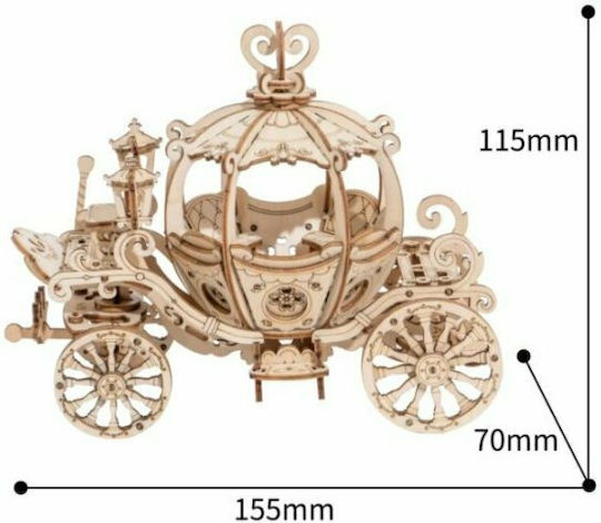 Robotime Παιχνίδι Κατασκευών Ξύλινo 3D Pumpkin Cart για Παιδιά 8+ Ετών