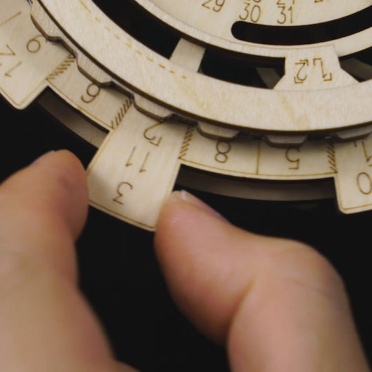 Robotime Jucărie de Construcție din Lemn 3D Perpetual Calendar pentru Copii 14+ ani+ Ani