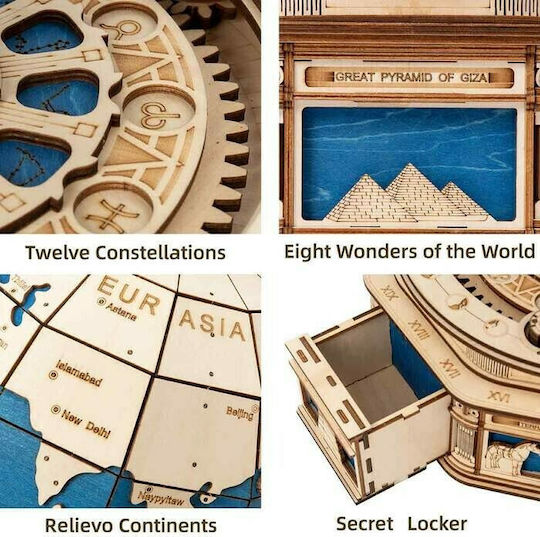 Robotime Wooden Construction Toy The Globe for Children 14+ years old+ Years