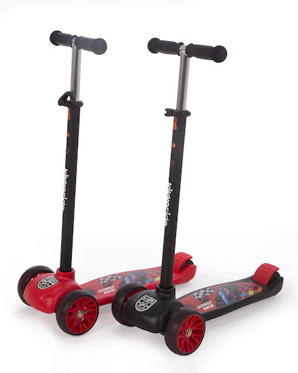 Kikka Boo Kids Foldable Street Race 3-Wheel Scooter for 3+ Years Red