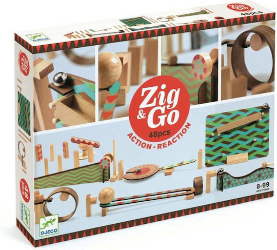 Djeco Παιχνίδι Κατασκευών Ξύλινo Zig & Go για Παιδιά 7+ Ετών