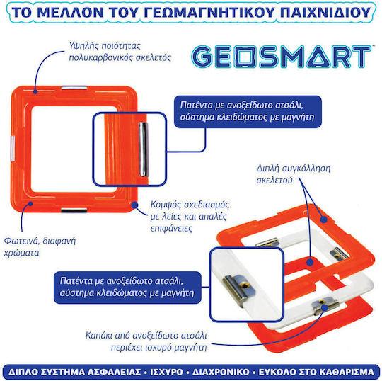 GeoSmart Μαγνητικό Παιχνίδι Κατασκευών Geosphere για Παιδιά 5+ Ετών GEO210