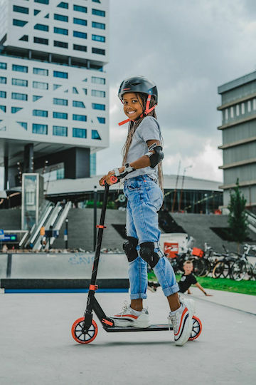 Nijdam Kinderroller Klappbar Dark Arrow 2-Rad Rot