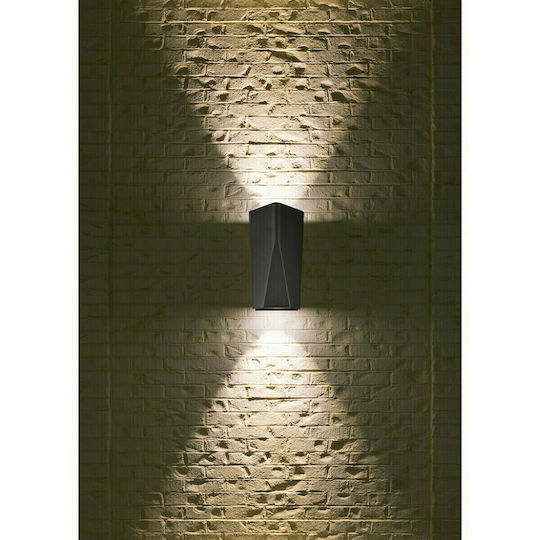 Trio Lighting Tay Επιτοίχιο Εξωτερικό Σποτ LED IP65 4.5W με Θερμό Λευκό Φως Διπλής Δέσμης