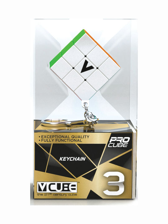 V-Cube Μπρελόκ Flat puzzle Μονόγραμμα Λευκό