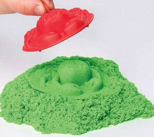 Spin Master Construction Toy with Sand Kinetic Sand Green Sandbox Set for Children 3+ Years