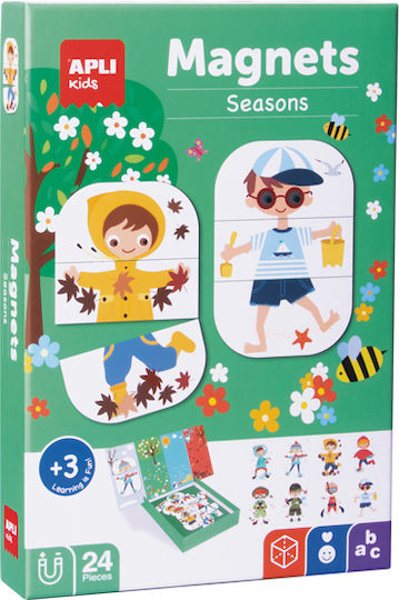 Apli Kids Μαγνητικό Παιχνίδι Κατασκευών Seasons για Παιδιά 3+ Ετών AP-17160