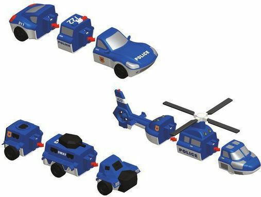 Popular PlayThings Magnetic Construction Toy Mix or Match Police for Children 3+ Years