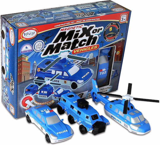 Popular PlayThings Magnetic Construction Toy Mix or Match Police for Children 3+ Years