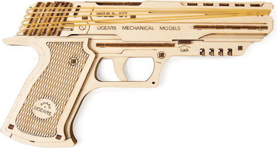 Ugears Παιχνίδι Κατασκευών Ξύλινo Handgun Wolf-01
