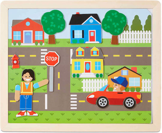 Melissa & Doug Μαγνητικό Παιχνίδι Κατασκευών Wooden Matching Picture Game