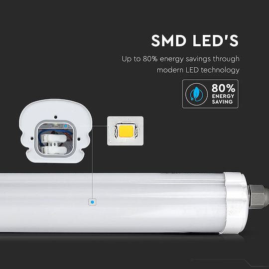 V-TAC Lighting Batten Outdoor with Integrated LED 36W 120cm