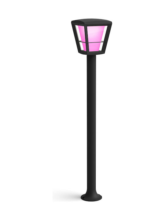 Philips Econic Outdoor Floor Lamp 15W with Warm White Light IP44 Black