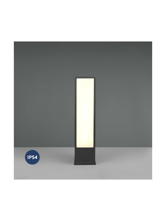 Trio Lighting Outdoor Floor Lamp Small Post LED 15W with Warm White Light IP54 Gray