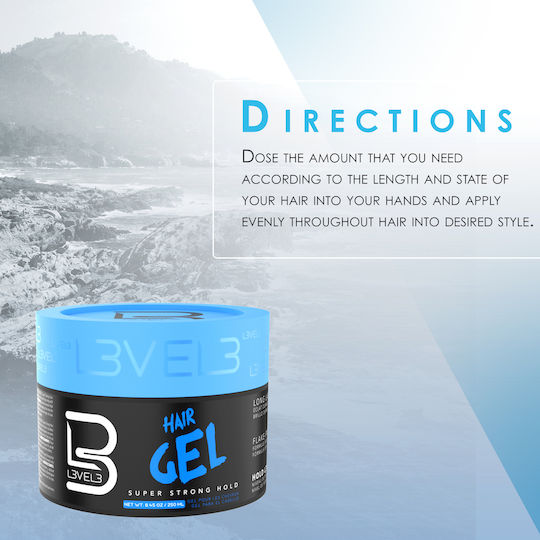L3vel3 Barber Super Strong Hair Gel 500ml