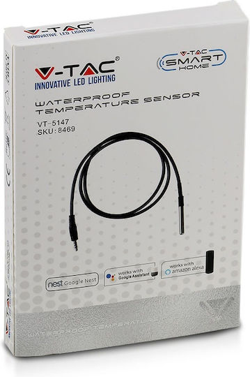 V-TAC Temperature Sensor Jack with Cable 1m