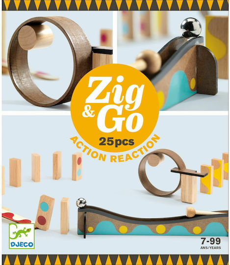 Djeco Wooden Construction Toy Zig & Go for Children 7+ years+ Years