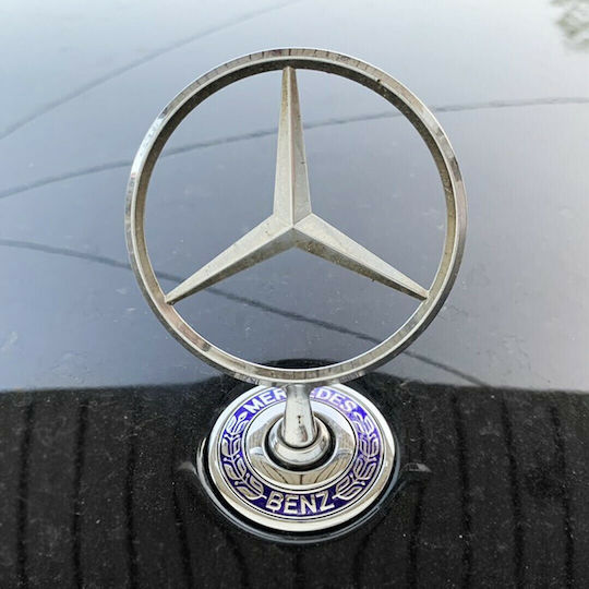 Race Axion Car Brand Logo Hood for Mercedes Benz Metal Hood Emblem 3D Screwed with Base 7.5x10.3cm