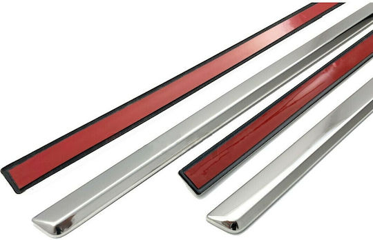 S-dizayn Protections for Car Doors Side Door Protective Trim Fiat Grande Punto 5D 2006 Chrome 8pcs 8pcs Silver
