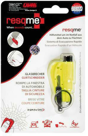 Resqme Car Emergency Hammer Automatic with Seatbelt Cutter Yellow