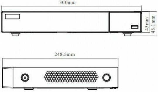 TVT TD-3104B1-4P Καταγραφικό NVR 4 Καναλιών με Ανάλυση Full HD+