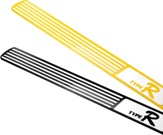 Autoline Innenraum Dekorative Türschwellen für Autos 60x3.5cm. Farbe Gelb 2pcs