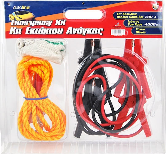 Autoline Καλώδια Εκκίνησης Μπαταρίας Αυτοκινήτου 200A 2m