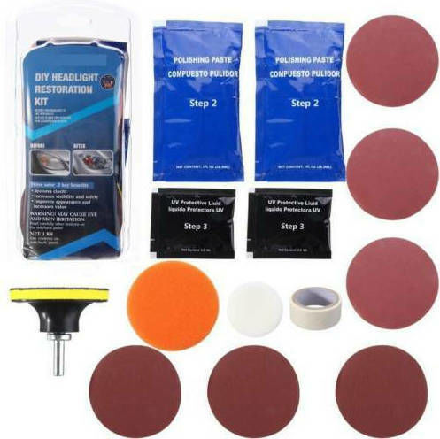 Set Cleaning and Protection of Car Headlights