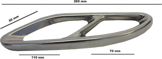 Carner Car Rear Chrome Caps for AMG Look Exhaust Tips for Mercedes W212 FL W166 C292 W117 W205 X253 W253 Universal Mercedes-Benz GLE / C Class Chrysler GS