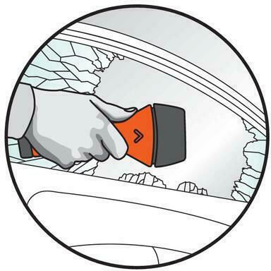 Lifehammer Car Emergency Hammer With Red Seatbelt Cutter