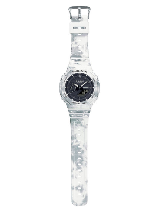 Casio G-Shock Men's Watch 45.4mm Chronograph Battery with White Rubber Strap