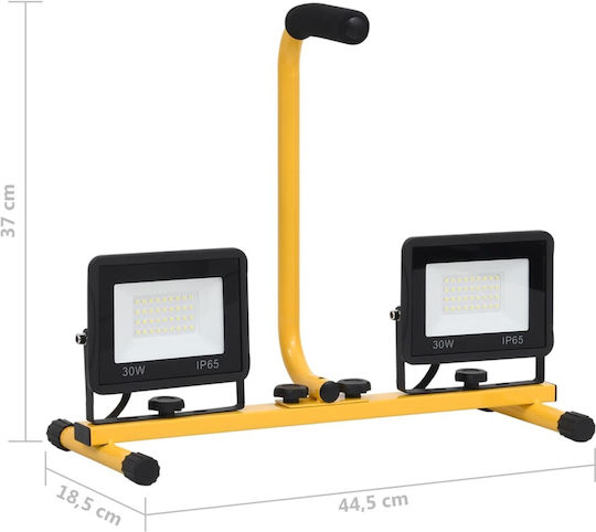 vidaXL Προβολέας Εργασίας Ρεύματος LED IP65 με Φωτεινότητα έως 4200lm