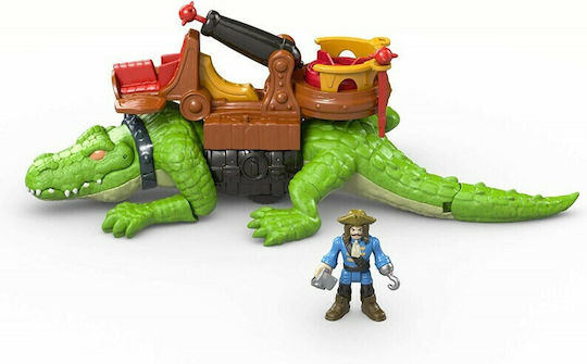 Action-Figur Imaginext Krokodil Monster & Pirat mit Zubehör für 3+ Jahre alt Jahre 28cm.