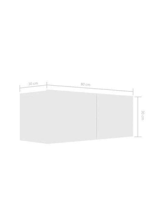 Living Room TV Unit Λευκό L100xW30xH30cm
