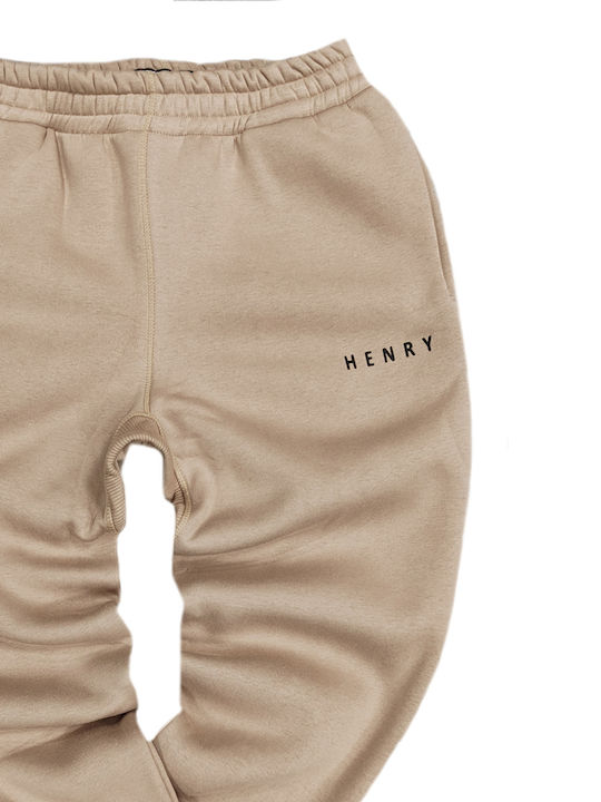 6-110 Sweatpants with Elastic Beige