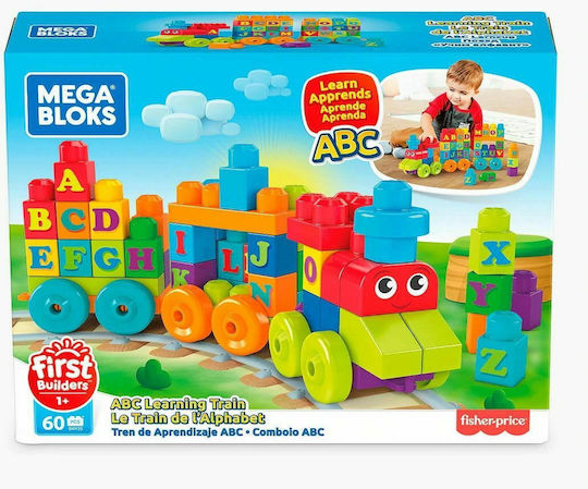 Mega Bloks Τουβλάκια Τρενάκι ABC για 1-5 Ετών 60τμχ
