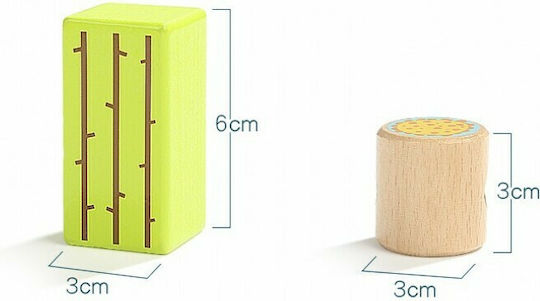 Top Bright Blocuri Animal Din Lemn pentru 1,5-6 ani Ani 38buc
