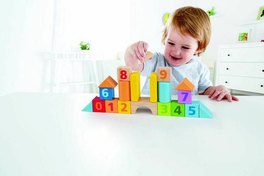 Hape Εκπαιδευτικά Τουβλάκια Beech Block Count N' Build Ξύλινα για 1+ Έτους 20τμχ