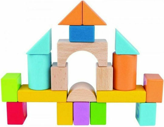 Hape Εκπαιδευτικά Τουβλάκια Beech Block Count N' Build Ξύλινα για 1+ Έτους 20τμχ