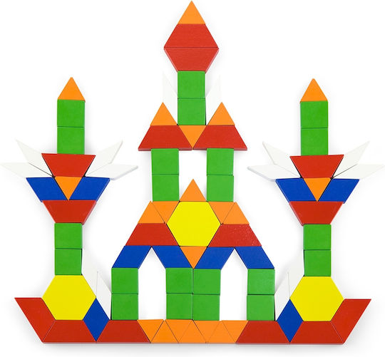 Viga Toys Τουβλάκια Pattern Ξύλινα για 3+ Ετών 250τμχ