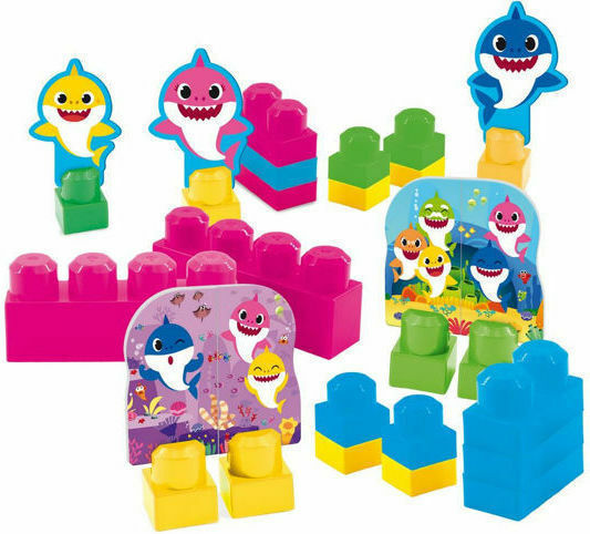 Lisciani Giochi Building Blocks with Baby Shark Carrying Backpack for 1+ Years 36 Pieces