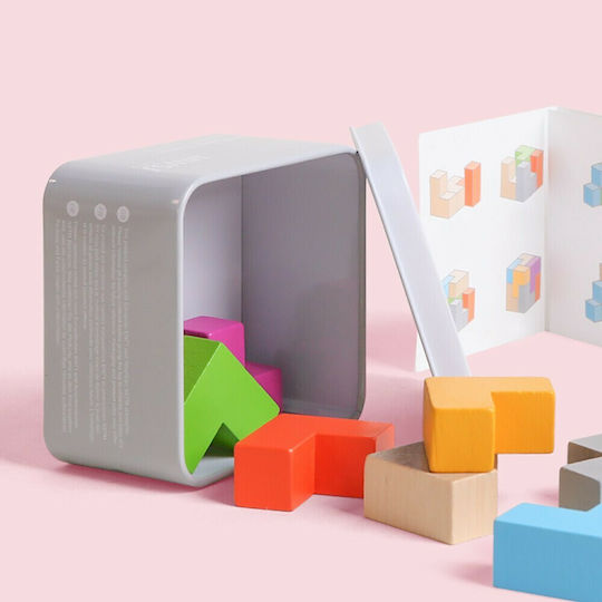 iwood 3D Cube Wooden Building Blocks for Age 3+ 8 Pieces