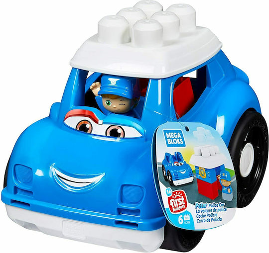Mega Bloks Τουβλάκια Peter Police Car για 1+ Έτους 6τμχ