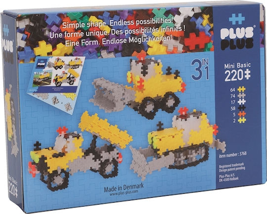 Plus Plus Блокчета Mini Basic 3 in 1 Roadwork за 5-12 години години 220бр