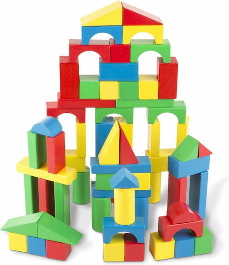 Melissa & Doug Τουβλάκια Ξύλινα για 3+ Ετών 100τμχ