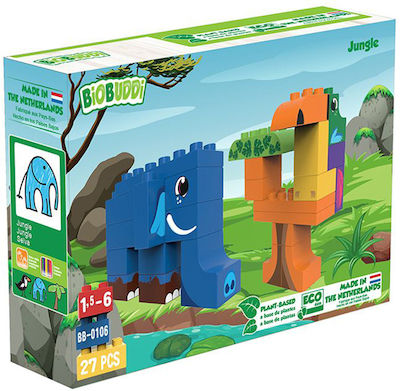 Biobuddi Building Block Ζούγκλα Ελέφαντας for 1.5 - 6 years 27pcs