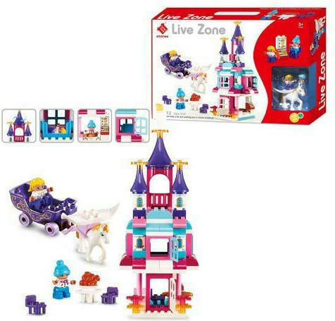 Snainter Palace Building Blocks with Carriage for 3 Plus Years 101 Pieces