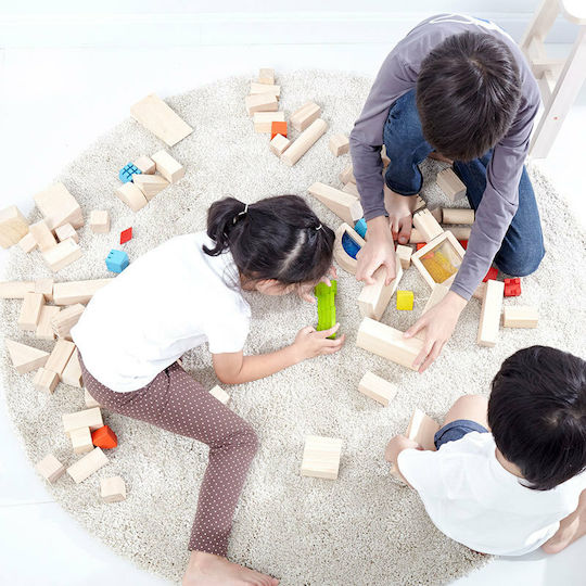Plan Toys Τουβλάκια Οικοδομικό Υλικό με Νερό Ξύλινα για 3+ Ετών 6τμχ