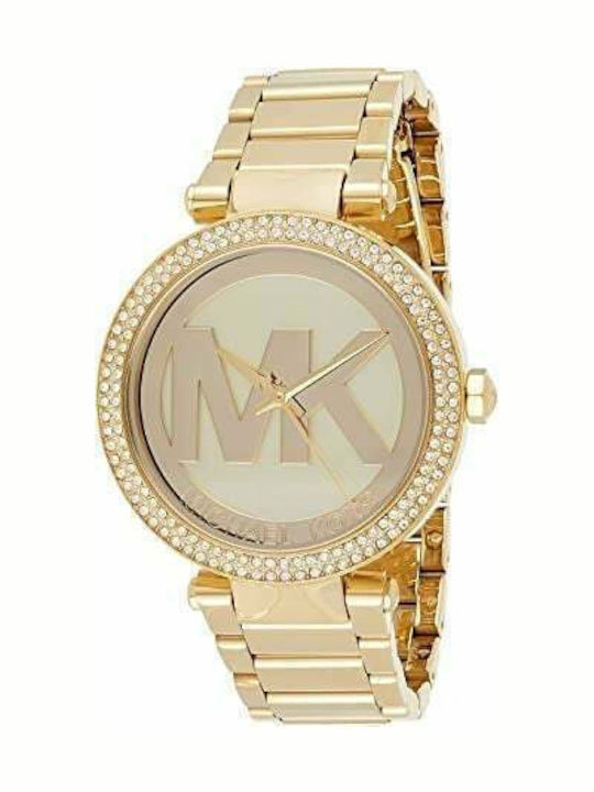 Michael Kors Parker Women's Watch with Gold Metal Bracelet