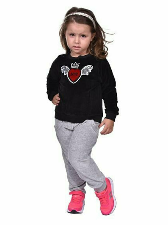 Joyce Kids Sweatpants Set Black